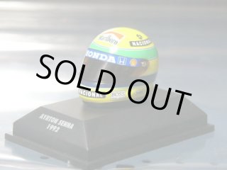 F1 MINICHAMPS 1/8 アイルトン・セナ ヘルメットコレクション MINICHAMPS 1/8スケール ヘルメット アイルトン・セナ 1985年 F1初優勝