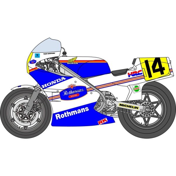 画像1: 1/12ホンダNS500'85片山ホワイトロスマンズデカール (1)