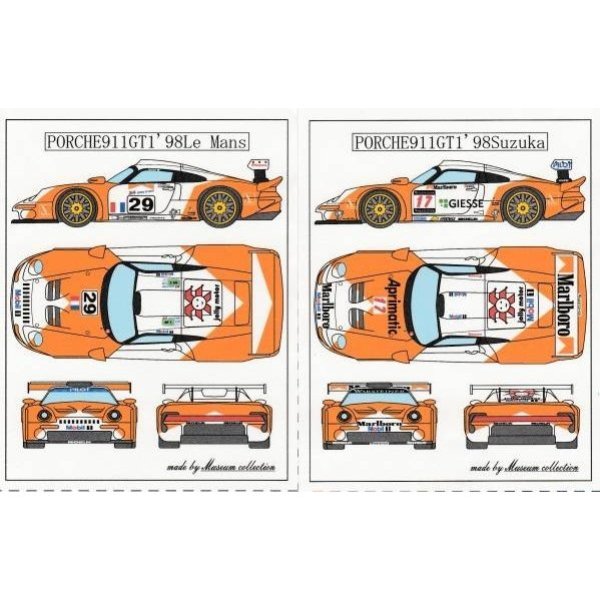 画像6: 1/64ポルシェ911GT1'98LM&'98鈴鹿マルボロデカール (6)