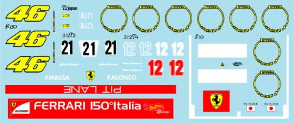 画像6: 1/43フェラーリ150&ビルヌーブ用ロゴsetデカール (6)