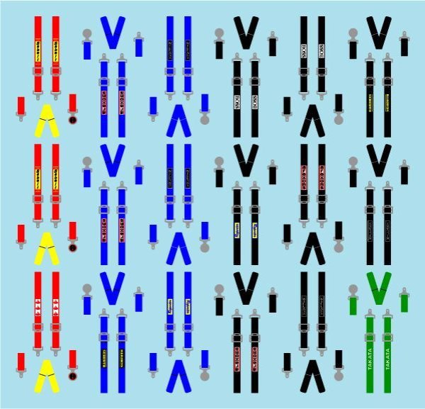 画像1:  1/43シートベルトセットデカール (1)