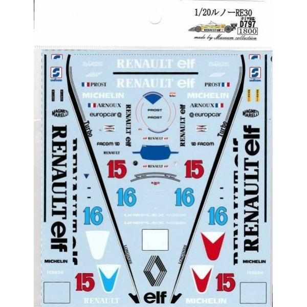 画像2: 1/20ルノーRE30デカール (2)