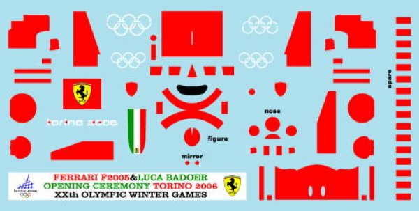 画像3: 1/43フェラーリF2005'06トリノ開幕式デカール (3)