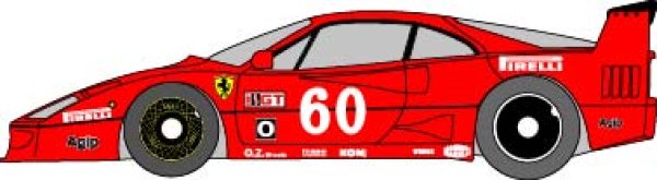 1/24フェラーリF40LMラグナセカJ.アレジデカール - ミュージアム