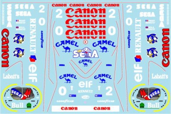 画像8: 1/24ウイリアムズFW15Cデカール (8)
