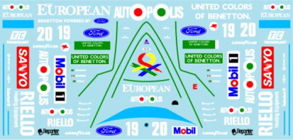 画像2: 1/24ベネトンB190デカール (2)