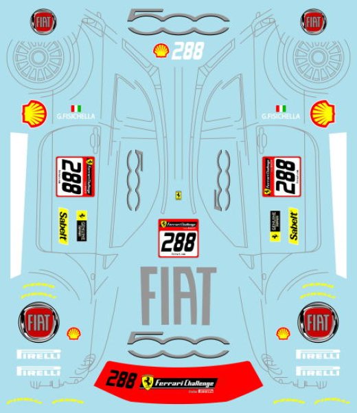 画像4: 1/24フェラーリ458 J.フィジケラ FIAT500デカール (4)