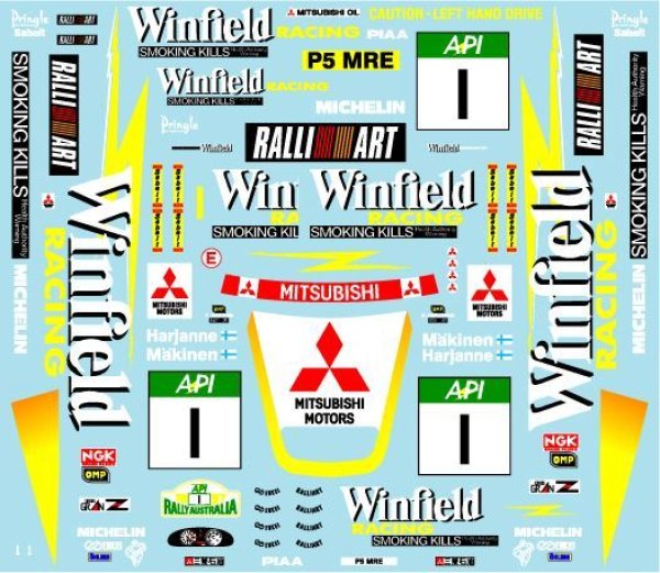 画像3: 1/24三菱ランサーevo.4'97オーストラリアデカール (3)