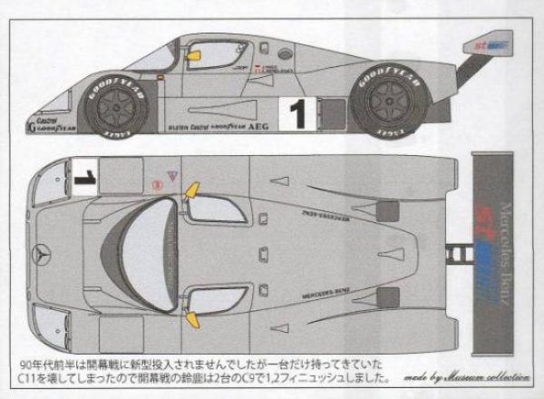 画像2: 1/24メルセデスC9ザウバー'90鈴鹿デカール (2)