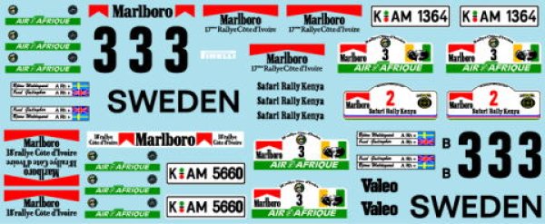 画像11: 1/24 TA64セリカ'85&'86サファリ&コートジボワールデカール (11)