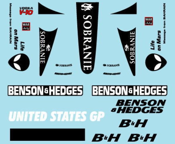 画像4: 1/43ジョーダンEJ14タバコ&アメリカGPデカール (4)