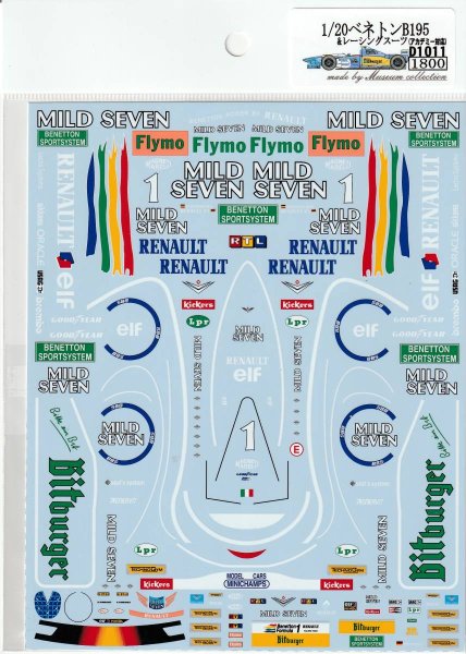 画像10: 1/20ベネトンB195&レーシングスーツデカール (10)
