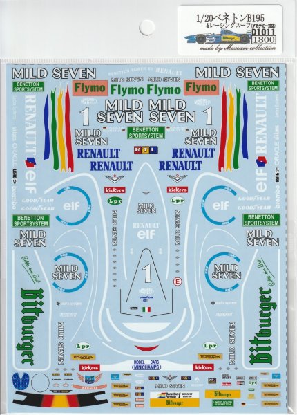 画像10: 1/20ベネトンB195&レーシングスーツデカール (10)