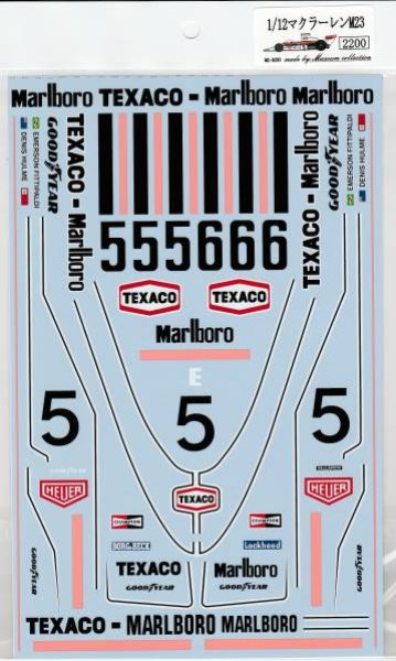 画像1: 1/12マクラーレンM23デカール (1)