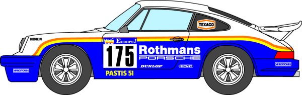画像1: 1/24 ポルシェ911’84 パリダカ ロスマンズ ロゴ デカール  (1)