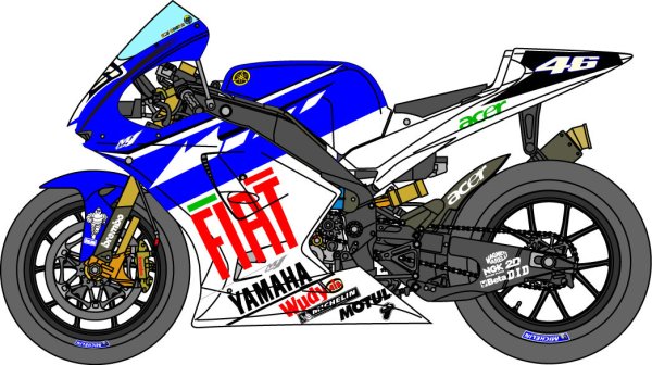 画像1: プラッツ用 1/12 ヤマハ YZR-M1’07 Ver デカール (1)