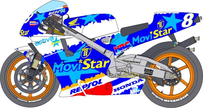 1/12モビスターホンダNSR500デカール